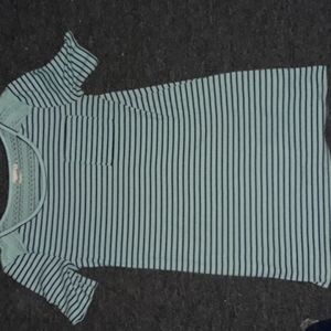 Light blue and black striped shirt from Mudd size 10 in girls